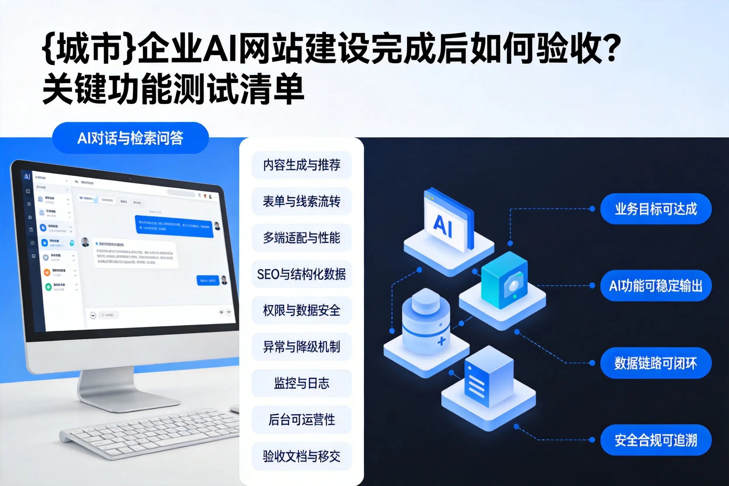 锡林郭勒企业AI网站建设完成后如何验收?关键功能测试清单
