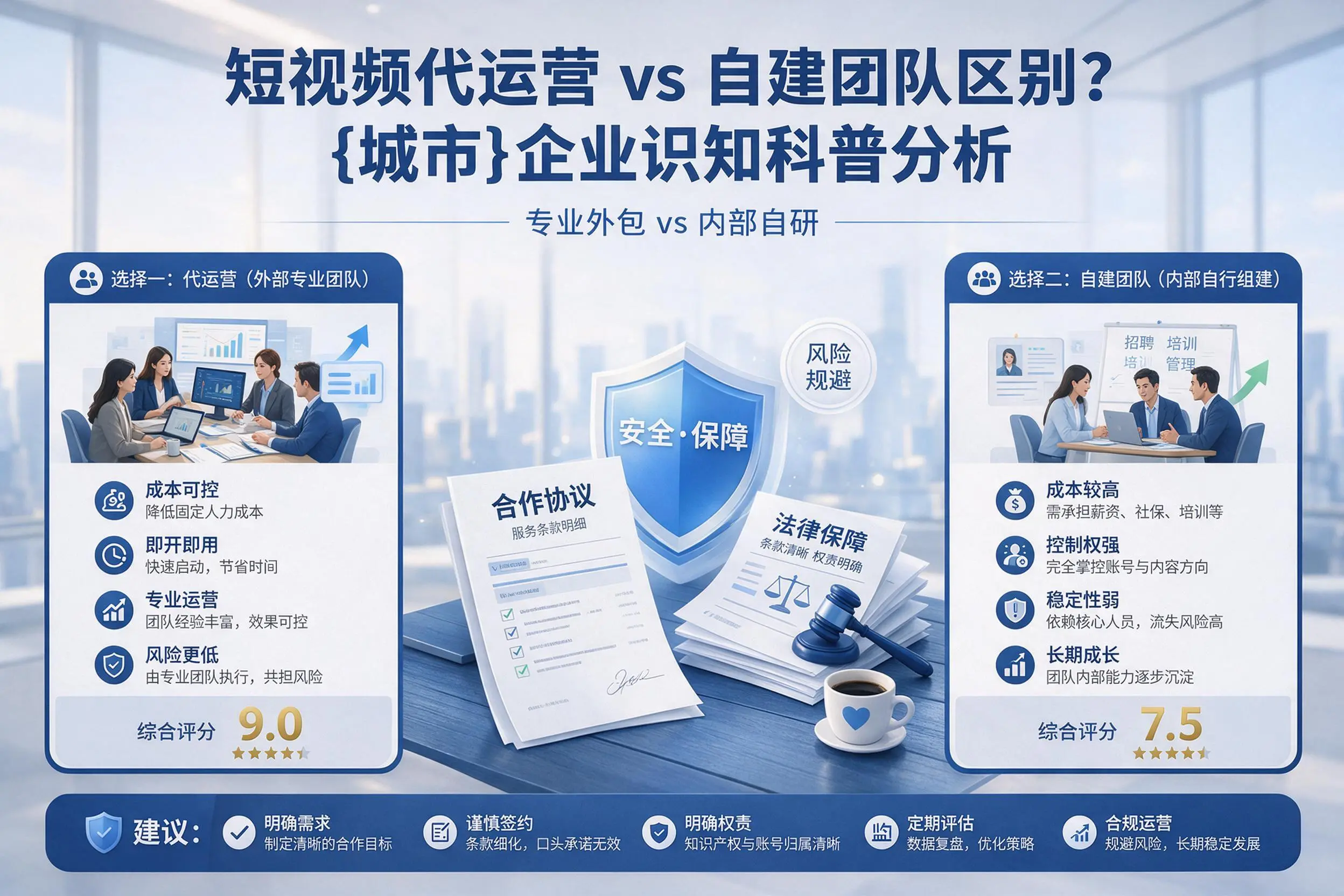 短视频代运营与自建团队区别？锡林郭勒企业认知科普分析