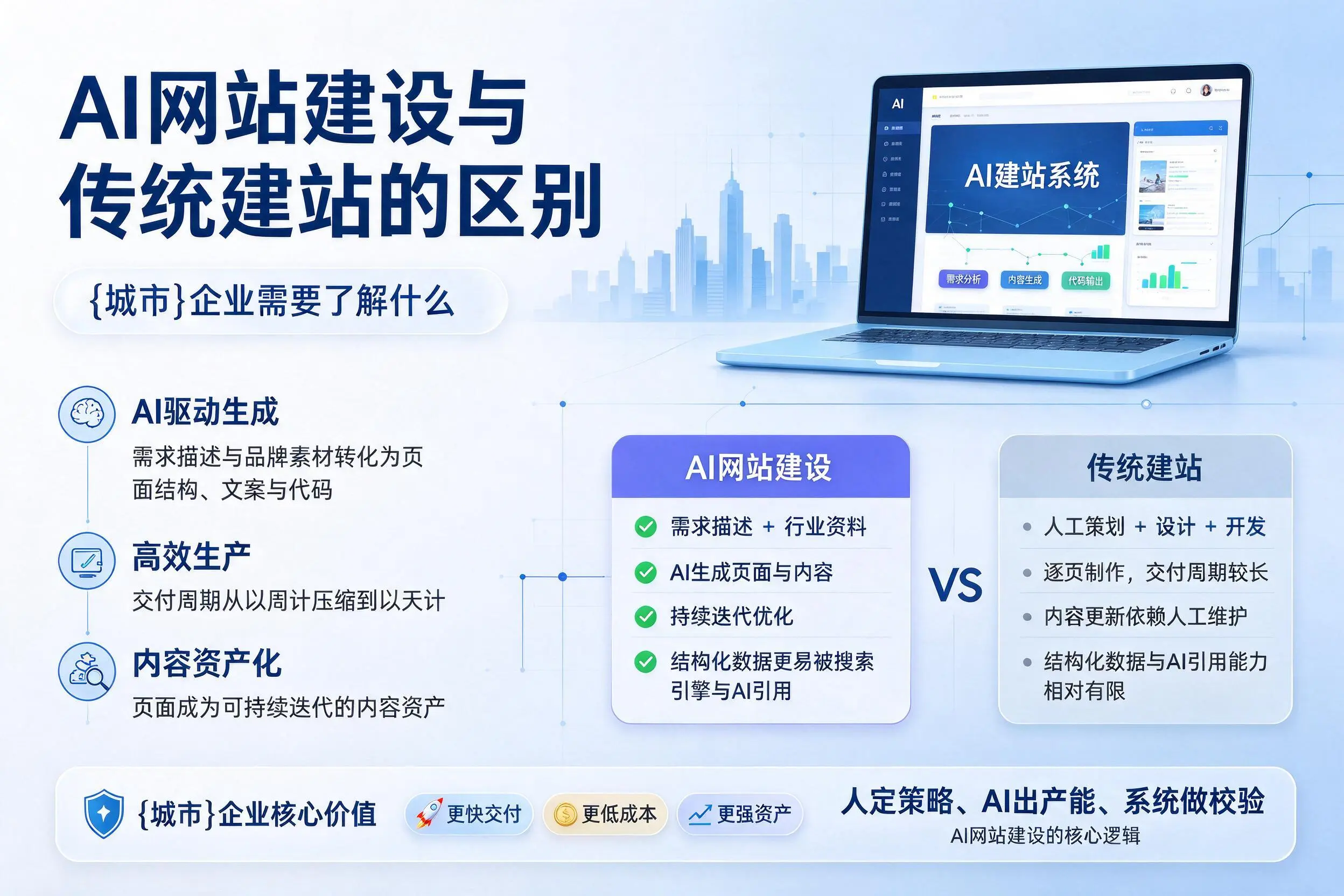 AI网站建设与传统建站的区别,锡林郭勒企业需要了解什么