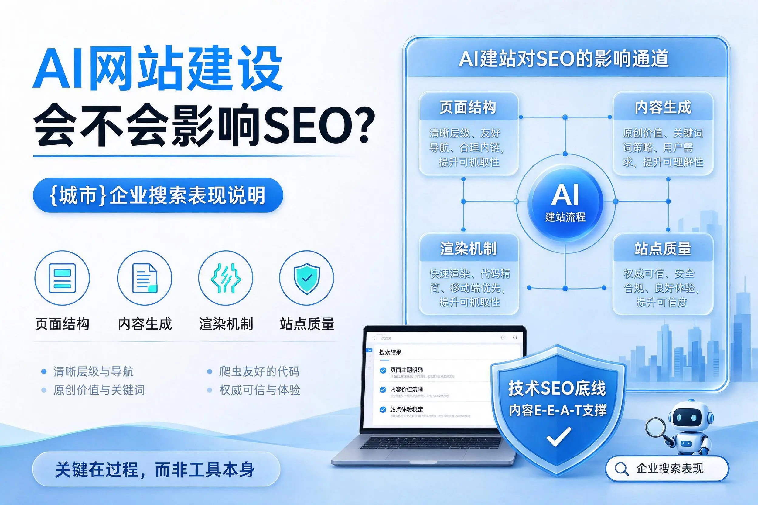 AI网站建设会不会影响SEO？锡林郭勒企业搜索表现说明