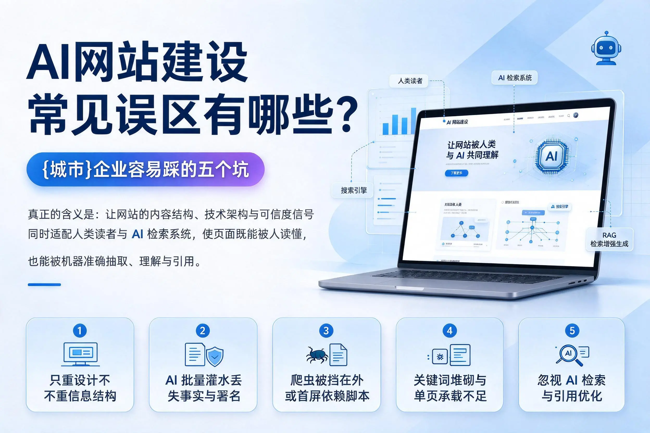 AI网站建设常见误区有哪些?锡林郭勒企业容易踩的五个坑