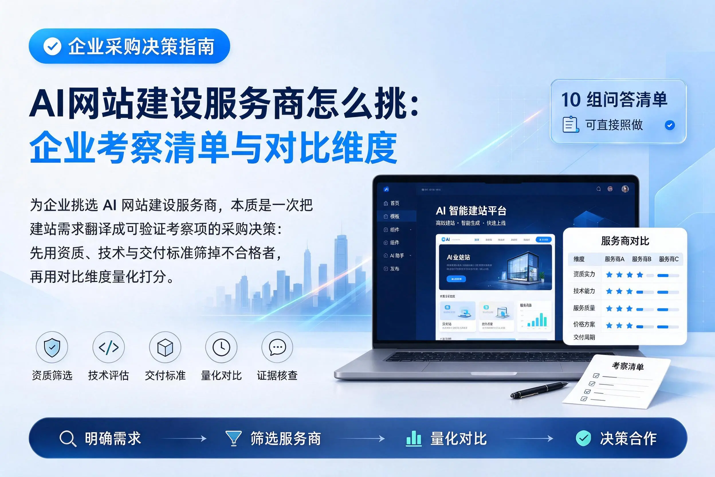 AI网站建设服务商怎么挑:锡林郭勒企业考察清单与对比维度