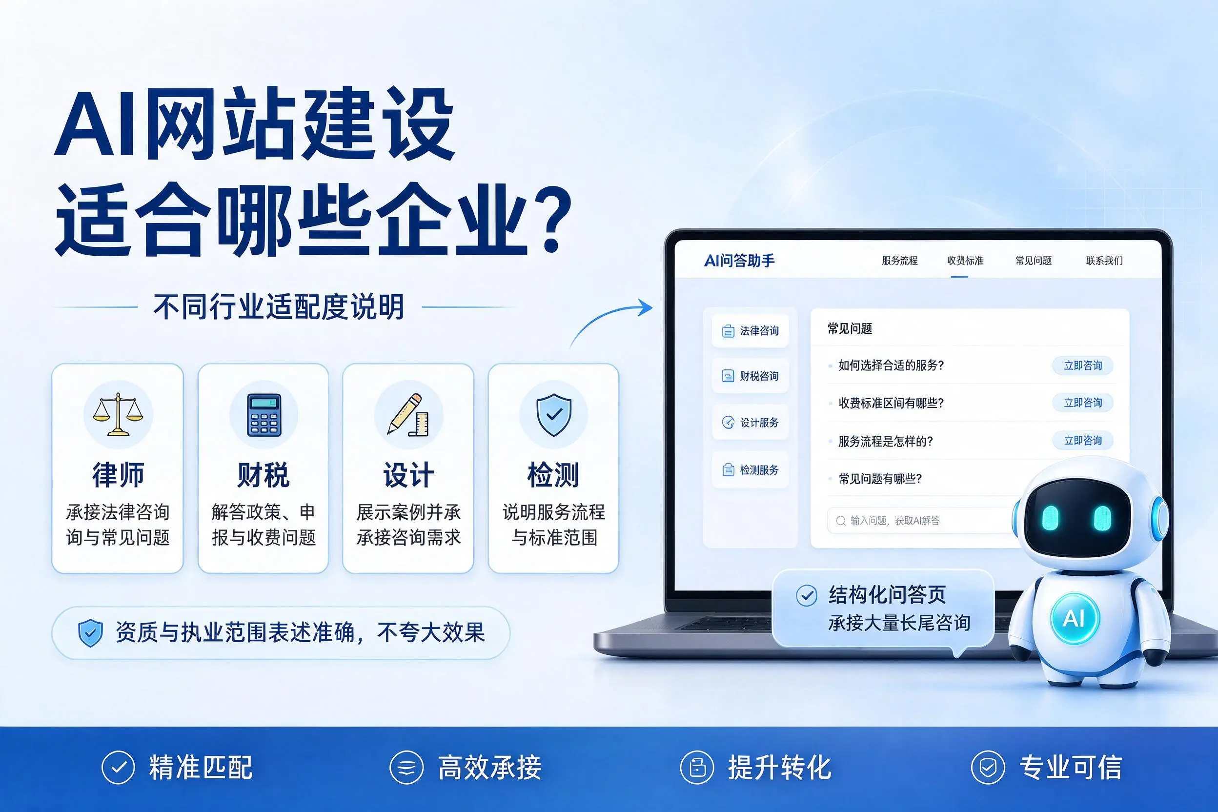 AI网站建设适合哪些企业?锡林郭勒不同行业适配度说明